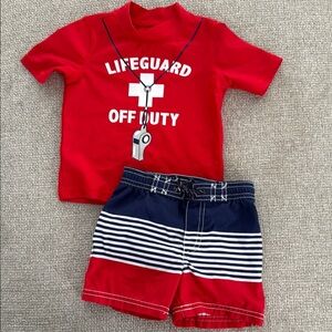 Carter's Life Guard Rashguard Swim Set